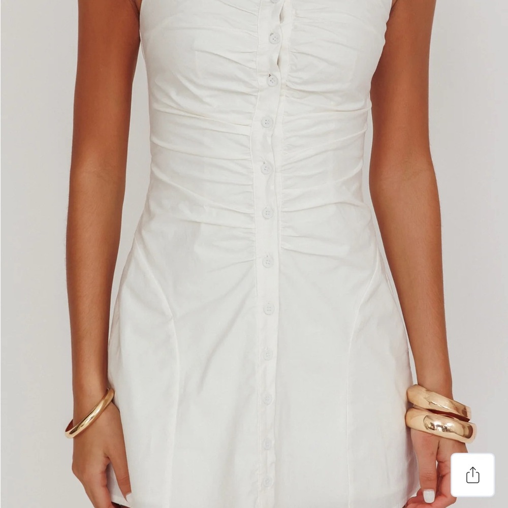 Selfie Leslie High Tide Buttoned Textured Mini Dress *ISO, NOT FOR SALE*